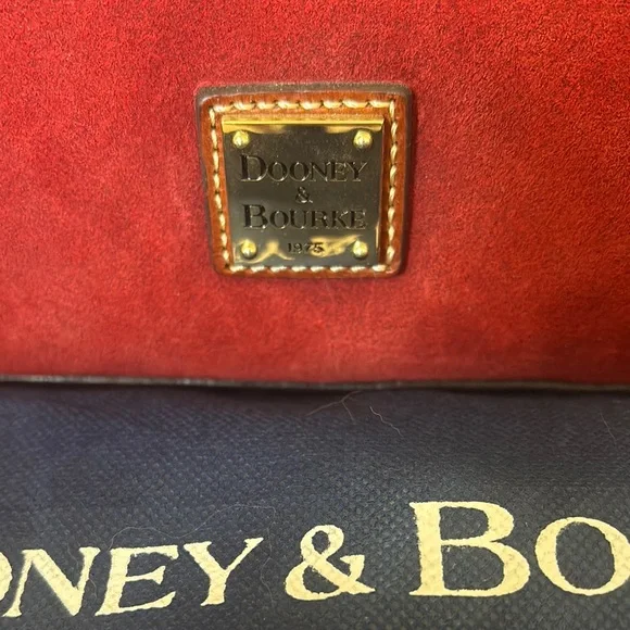 Dooney & Bourke Red Satchel with Leather Trim - Picture 2 of 16